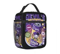 WEIXNCXCJ Sac fourre-Tout isotherme pour déjeuner Deltarune Jevil Accessoires de boisson énergisante Boîte à nourriture Boîte à Lunch thermique glacière de Conception Unique pour l’école