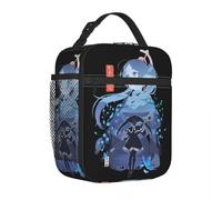 WEIXNCXCJ Sousou no frieren Silhouette Produit Sac fourre-Tout à déjeuner isolé pour le Travail Sac de Rangement Des aliments Boîtes à Lunch thermiques isothermes portables