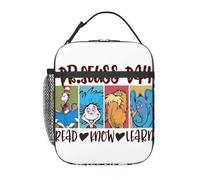 WEIXNCXCJ UNE Chose EST de Lire l’apprentissage du Sac à Lunch isolé Journée de Lecture Amérique 2 Mars Sacs de conteneur alimentaire Boîte thermique Portable pour l’école