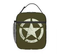 WEIXNCXCJ Vintage US Army Star Emblem Camouflage Thermal Insulated Lunch Bag para oficina Camo Portable Food Bag Thermal Cooler Lunch Boxes