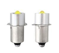 WeiXuan Página 13.5S LED de alta potencia de actualización linterna bombilla, DC 3V 6V 12V, 3W 230lm, 2 PCS (P13.5s, blanco cálido)