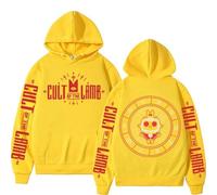 WEIYIYUNMAO Sudadera con capucha de Cult of The Lamb con estampado gráfico de gran tamaño, unisex, de manga larga, para hombres y mujeres, otoño e invierno, tallas XS-3XL, amarillo, M