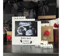 WEIYOUDP Bloques de construcción de ultrasonidos personalizados para recién nacidos, marcos de rompecabezas de fotos de bebé, regalos para papá o mamá, regalo de cumpleaños, primera Navidad, día del