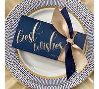 WEIYOUDP Cajas de regalo de boda con cinta creativa rectangular de papel para dulces para compromiso, fiesta de cumpleaños, aniversario (azul, 20 unidades)