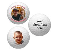 WEIYOUDP Pelotas de golf personalizadas, regalos de golf personalizados para hombres, pelotas de golf personalizadas con logotipo, foto y texto, impresión de doble cara, regalo de cumpleaños para