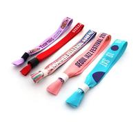 WEIYOUDP Pulseras personalizadas para eventos, logotipo/texto/letrero, pulsera de identificación de admisión de tela personalizada para eventos de concientización de fiesta de boda, 200pcs, Paño, no.