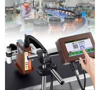 WEIZIIA Codificador de lotes en línea para Impresora de inyección de Tinta, codificador de inyección de Tinta portátil Comercial de 12,7 mm/25,4 mm, máquina codificadora Inteligente para línea 12.7mm