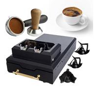 WEIZIIA Limpiador de portafiltros eléctrico de 58 mm, máquina automática para Limpiar posos de café con 2 raspadores y 1 Cabezal de Cepillo, diseño Desmontable, Lavado rápido para cafeterías, hogares