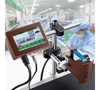 WEIZIIA Máquina codificadora en línea, codificadora automática por lotes, Impresora de inyección de Tinta en línea con Cabezal de impresión de 12,7/25,4 mm para códigos de Barras de Texto 12.7mm