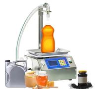 WEIZIIA Máquina llenadora de Miel, llenadora de Botellas de 20 g a 10 000 g, 7 l/min, llenadora de Miel líquida Viscosa con Bomba de Engranajes y Modo de Peso/temporización Plasticpump