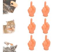 WEJDYKG Mini Hands for Cats, Mini Plastic Hands for Cats, Tiny Hands for Cats Crossed, Tiny Hands for Cats Funny, Cat Interactive Toy, for Cats and Dogs (C 6Pcs)