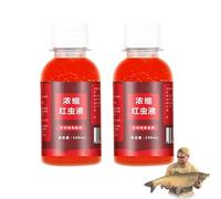 WEJDYKG Red Ink Fishing, Red 40 Fishing Liquid, 100ml Red Worm Concentrate Liquid, Red Ink Concentrated Liquid Fishing Bait, High Concentration Fishing Lures, for Trout, Cod, Carp, Bass (2Pcs)