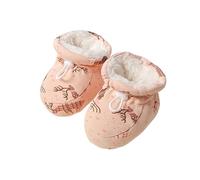 WEJDYKG Warm Fur Baby Boots, Baby Winter Thickened Warm Cotton Shoes, Baby Adjustable Warm Boots (12cm,Pink)