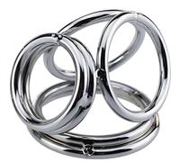 WEJFHBCOV Anillo de pene de seis anillos, anillo divisor de testículos, anillo de pene de acero inoxidable SM, anillo de castidad, anillo de esperma, juguete sexual for hombres y parejas