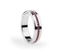 WEJFHBCOV Anillo for el pene de acero inoxidable con adorno de cristal, anillo testicular disponible en varios colores y tamaños, apto for hombres y parejas(Rot,50mm)