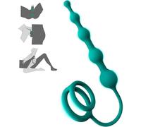 WEJFHBCOV Cadena anal BDSM con 5 bolas anales de silicona, juguete sexual for masturbación, for hombres, mujeres y parejas.(Grün)