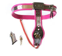 WEJFHBCOV Cinturón de castidad de metal, jaula de castidad for mujeres y hombres con cerradura y carcasa extraíble, juguete sexual for juegos de rol SM.(90/100CM)