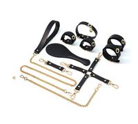 WEJFHBCOV Conjunto de bondage BDSM de 8 piezas con esposas, conjunto de bondage, juguete sexual SM for parejas de hombres y mujeres(Schwarz)
