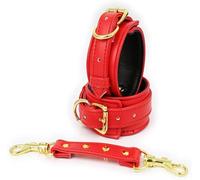 WEJFHBCOV Conjunto de bondage de cuero BDSM, esposas for muslos y muñecas, ataduras de bondage, esposas, conjunto SM, esposas for tobillos, juguetes eróticos BDSM for parejas(B)