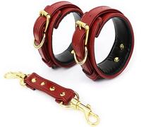 WEJFHBCOV Conjunto de bondage de cuero BDSM, esposas for muslos y muñecas, ataduras de bondage, esposas, conjunto SM, esposas for tobillos, juguetes eróticos BDSM for parejas(C)