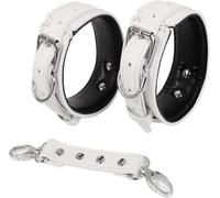 WEJFHBCOV Conjunto de bondage de cuero BDSM, esposas for muslos y muñecas, ataduras de bondage, esposas, conjunto SM, esposas for tobillos, juguetes eróticos BDSM for parejas(A)