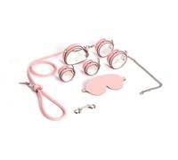 WEJFHBCOV Conjunto de bondage SM, puños ajustables for manos y tobillos, máscara for ojos, accesorios de coqueteo, juguetes sexuales for juegos de rol SM for mujeres y parejas(Rosa)
