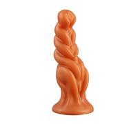 WEJFHBCOV Consolador anal de silicona suave y luminoso con forma de monstruo, con ventosa, réplica de pene, juguetes sexuales for mujeres, hombres y homosexuales.(Gold)