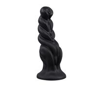 WEJFHBCOV Consolador anal de silicona suave y luminoso con forma de monstruo, con ventosa, réplica de pene, juguetes sexuales for mujeres, hombres y homosexuales.(Black Schwarz)