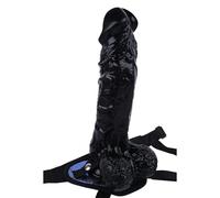 WEJFHBCOV Consolador con correa XXL de gran tamaño con correa ajustable de 30,5 x 6,5 cm, masturbador vaginal y anal for hombres, mujeres y parejas.(Schwarz)