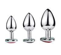 WEJFHBCOV Consolador de metal for entrenamiento sexual, juego de 3 piezas con base decorativa en forma de amor, juguete sexual SM for flirteo, adecuado for mujeres y parejas(Light violet)