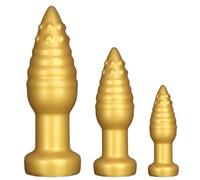 WEJFHBCOV Consolador gigante SM de 3 tamaños, consolador anal suave de silicona cónica con ventosa for masaje vaginal del punto G y dilatación anal for mujeres y hombres, juguetes sexuales.(M)