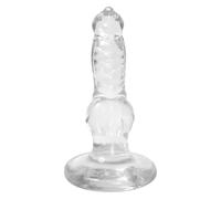WEJFHBCOV Consolador suave de 17 cm de largo con ventosa, diseño manos libres, consolador anal SM, juguete sexual for mujeres y parejas, múltiples estilos for elegir(Transparent white)