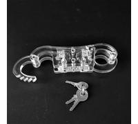 WEJFHBCOV Esposas de cristal transparente BDSM for el pulgar, ajustables, con cerradura, for hombres y mujeres.(Frau)