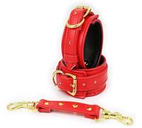 WEJFHBCOV Esposas de cuero SM y esposas for muslos con anillo de conexión, juego de bondage sexual, esposas for pies, juguetes sexuales eróticos BDSM for parejas de hombres y mujeres(B)