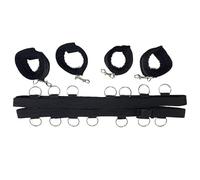 WEJFHBCOV Esposas SM, puños for piernas, juego de sujeción de cama ajustable con accesorios de conexión, juguetes sexuales for coquetear BDSM for hombres, mujeres y parejas(Black)