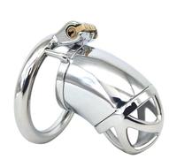 WEJFHBCOV Jaula de castidad de metal SM con cerradura y llave, jaula de castidad con ventilación BDSM, juguete sexual for hombres y parejas.(45mm)