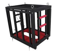 WEJFHBCOV Jaula sexual BDSM con esposas y tobilleras, juego de bondage con marco de sujeción, jaula for perros for hombres y mujeres, juguetes sexuales.