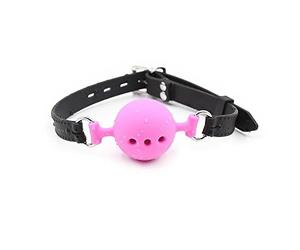 WEJFHBCOV Mordaza erótica de silicona suave con agujeros for la boca, mordaza SM, mordaza de silicona, juguetes sexuales for parejas.(Pink,S)