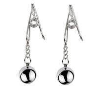 WEJFHBCOV Pinzas for pezones de acero inoxidable con bolas con peso, BDSM, 3 estilos, pinzas for clítoris, labios y pechos, juguetes eróticos for mujeres y parejas.(B)
