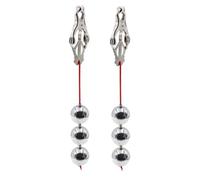 WEJFHBCOV Pinzas for pezones de acero inoxidable SM, pesas for pezones, extensor de bolas, pinzas for clítoris y labios, juguetes sexuales BDSM for mujeres y parejas