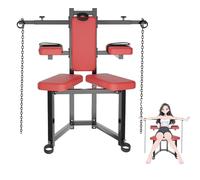 WEJFHBCOV Silla sexual ajustable BDSM con esposas ajustables for tobillos y cuello, juguetes sexuales SM for parejas de hombres y mujeres.