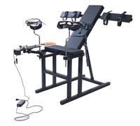 WEJFHBCOV Silla sexual BDSM, silla de masaje con máquina sexual, 2 en 1, ajustable, for hombres, parejas, silla de castigo con esposas for tobillos y consolador.
