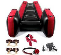 WEJFHBCOV Sofá inflable BDSM, almohada sexual con esposas, tobilleras, antifaz, mordaza, bomba de aire, muebles sexuales, juguetes sexuales SM for hombres, mujeres y parejas.