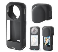 Wejinron Kit de funda de silicona para Insta360 X4 Air, funda protectora de silicona, tapa de lente, accesorios para Insta360 X4 Air (negro)