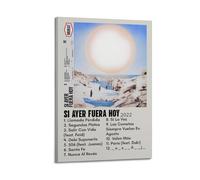 WEJWHHTHUU Morat SI AYER FUERA HOY Pósteres de lona con impresión estética, pintura artística moderna para sala de estar, 20 x 30 cm, estilo marco