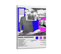 WEJWHHTHUU Nada - Póster personal de lona con impresión estética, pintura artística moderna para sala de estar, 50 x 75 cm, estilo marco