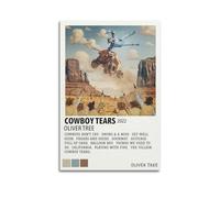 WEJWHHTHUU Póster estético con diseño de lágrimas de vaquero de Oliver Tree. Póster de arte moderno para sala de estar, 30 x 45 cm, estilo sin marco