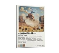 WEJWHHTHUU Póster estético con diseño de lágrimas de vaquero de Oliver Tree. Póster de arte moderno para sala de estar, 30 x 45 cm, estilo marco