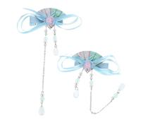 WEKADRIN 1 Par Gorros y disfraces para horquilla de traje chino antiguo pasador de pelo elegantes horquillas chinas para el cabello pinzas para el cabello niña tela