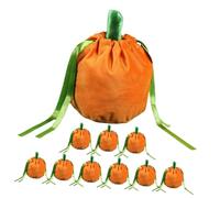 WEKADRIN 10 Piezas bolsa de calabaza pequeño calabazas para Víspera de bolsas de fiesta de Halloween favor bordado cestas colgantes de flores macetas libre franela